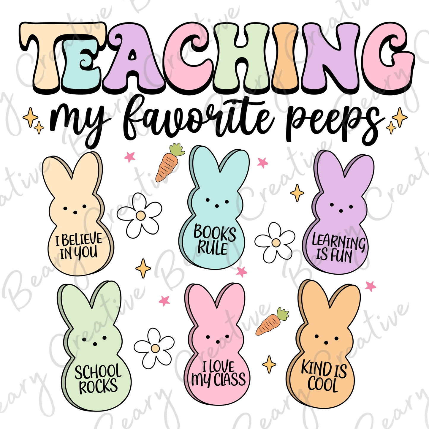 Teaching My Favorite Peeps on a Cream Unisex T-shirt