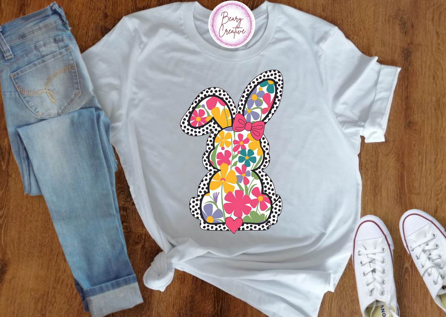 Floral Bunny Easter Shirt
