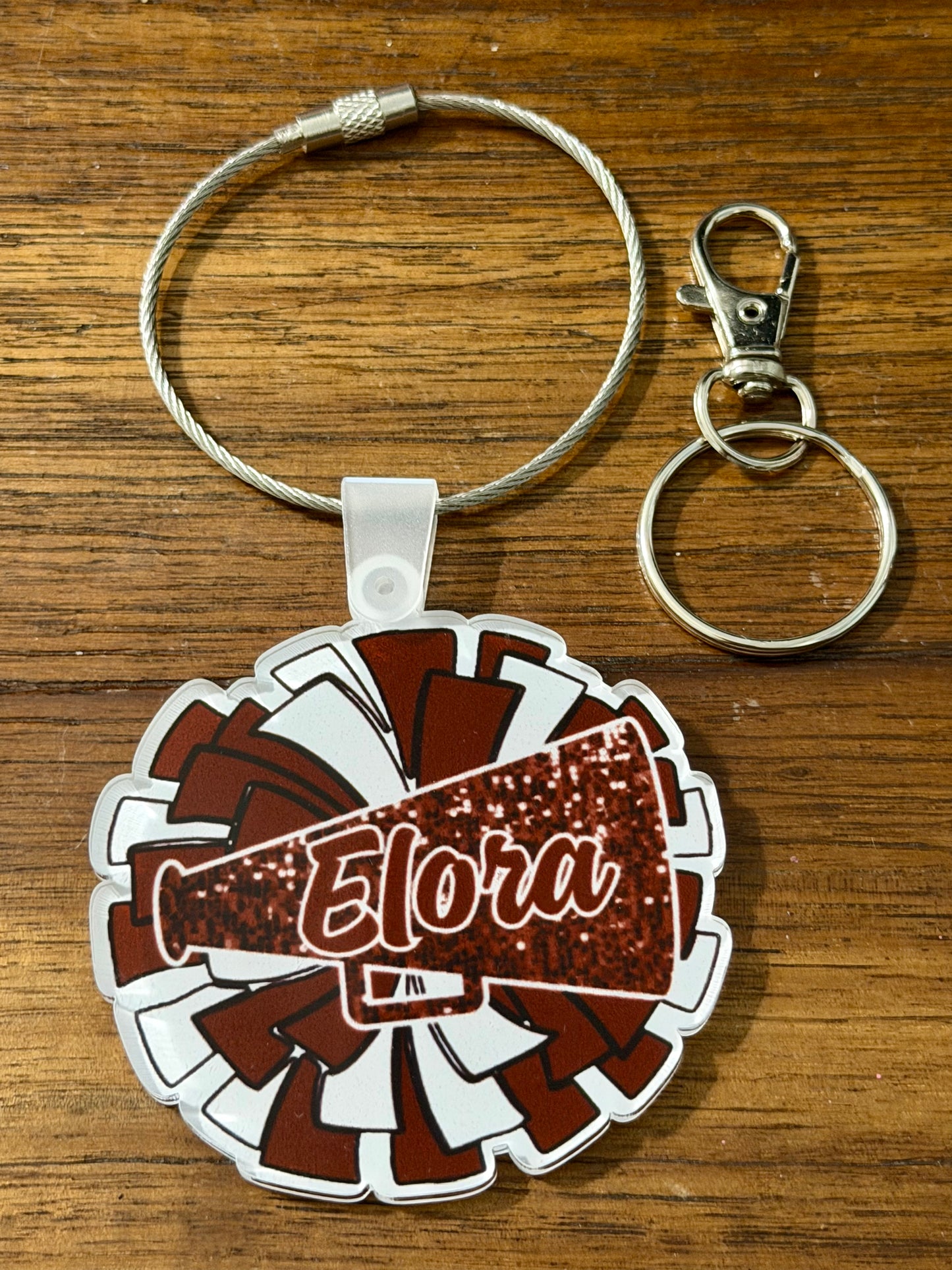 Personalized Pom Pom Bag Tag