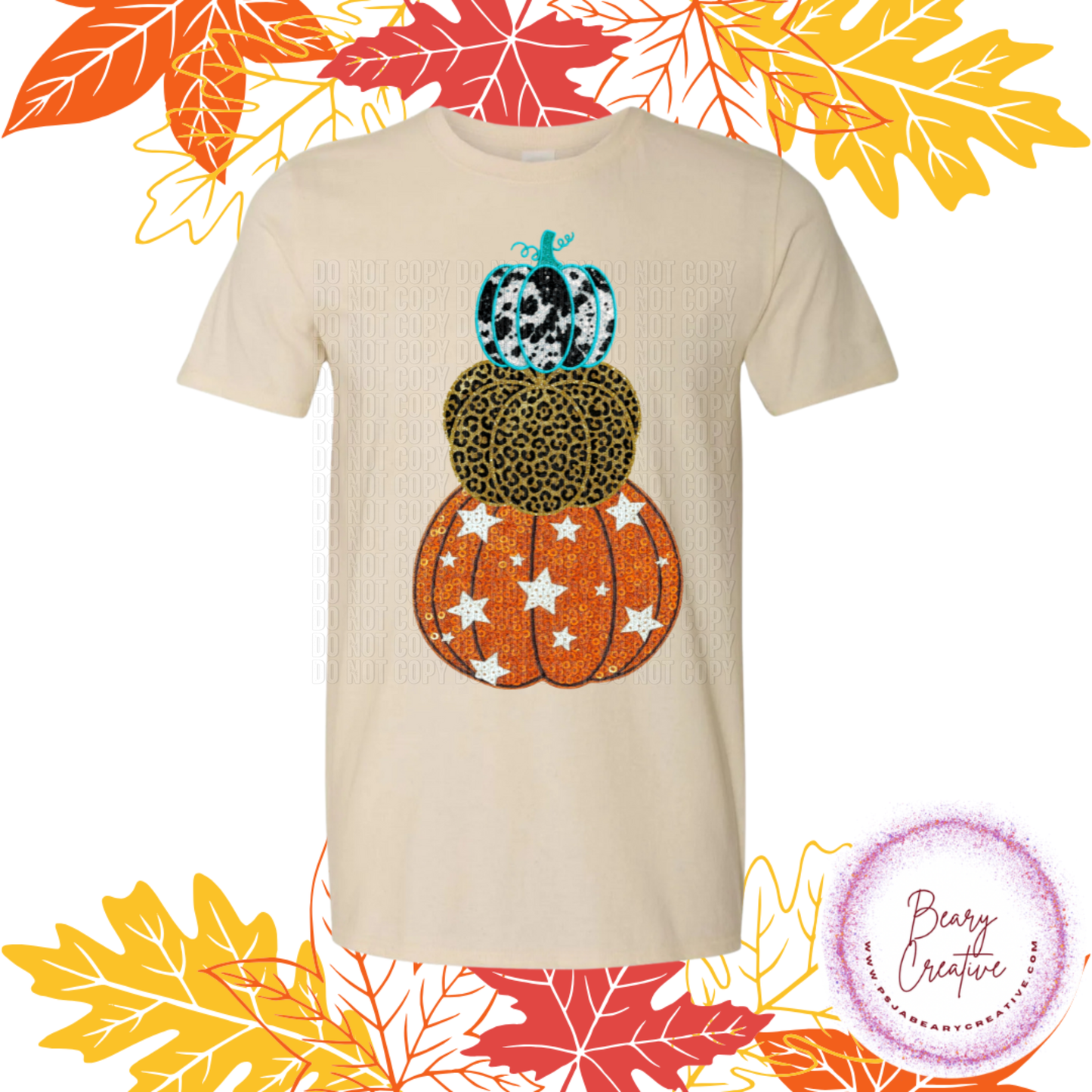 Fall Faux sequins pumpkins