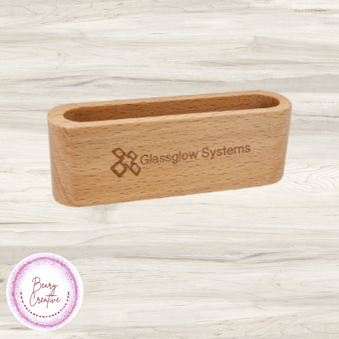 Beech Wood Business Card Holder