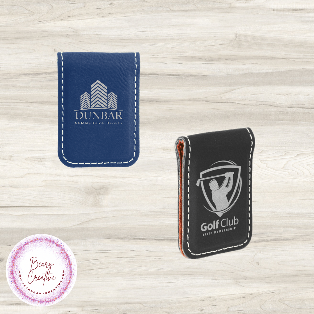 Laserable Leatherette Money Clip
