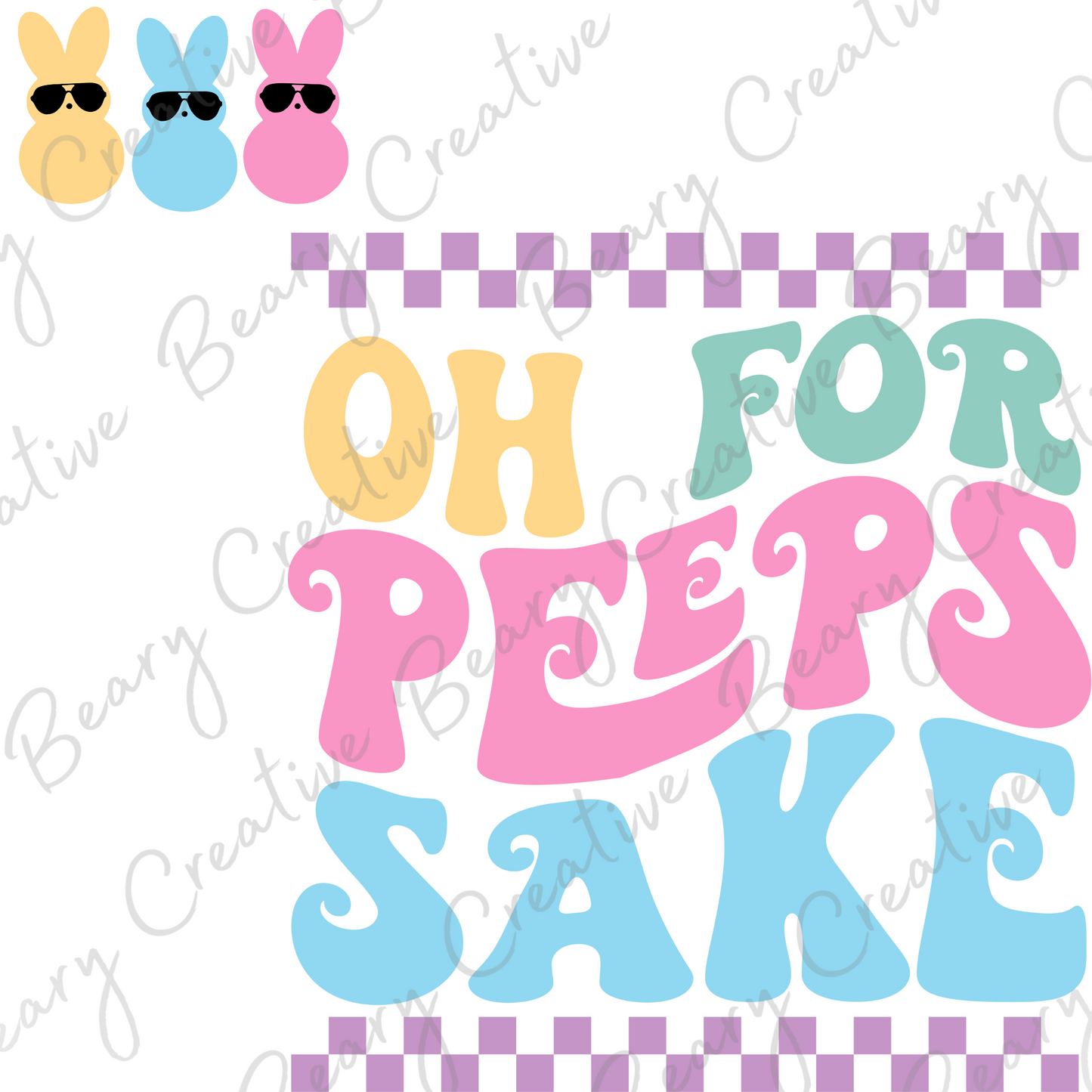 Oh For Peeps Sake on a Cream Unisex T-shirt