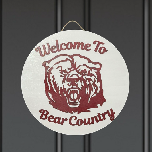 Welcome to Bear Country Door Hanger