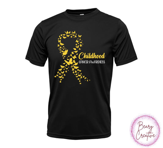 Childhood Gold Butterfly Ribbon