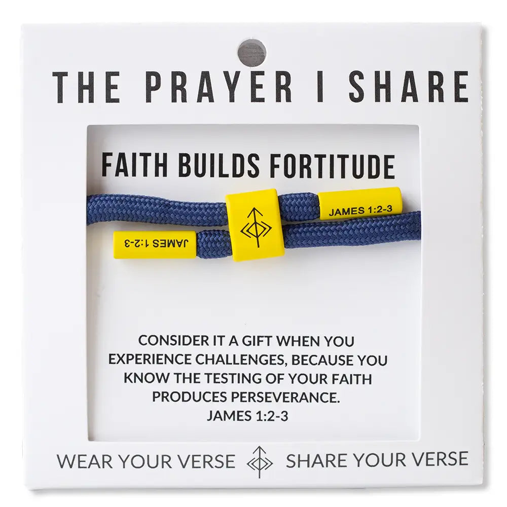 Faith Builds Fortitude Cord Bracelet