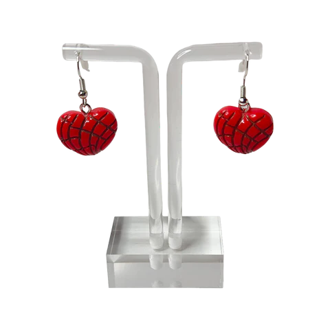 Pan Dulce Concha Heart Hook Earrings