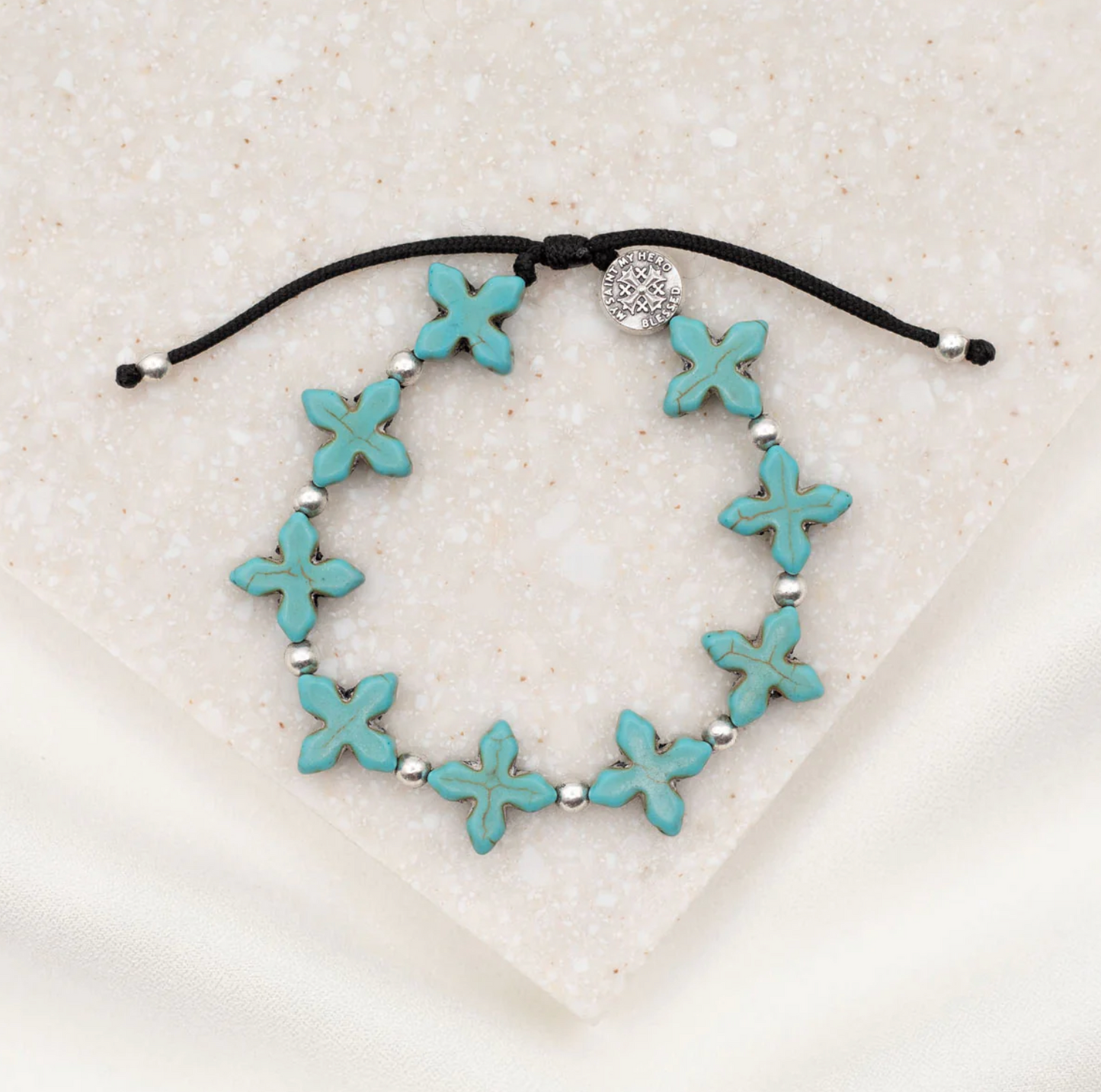 Grounded in Faith Beaded Cross Bracelet