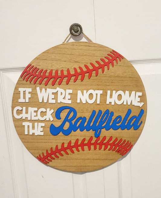 Check the Ballfield Door Hanger