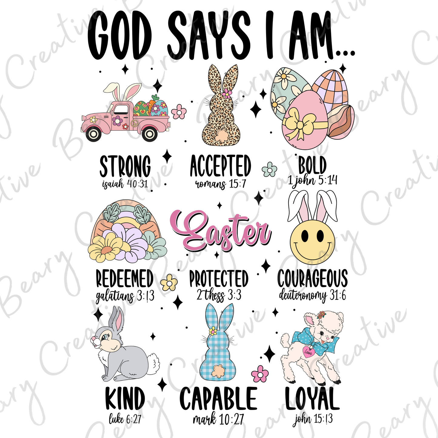 God Says I Am.... on a Cream Unisex T-shirt